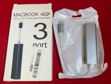 USB-C Type-C to USB 3.0 Hub 3 Port RJ45 Gigabit Ethernet Lan Adapter For Macbook