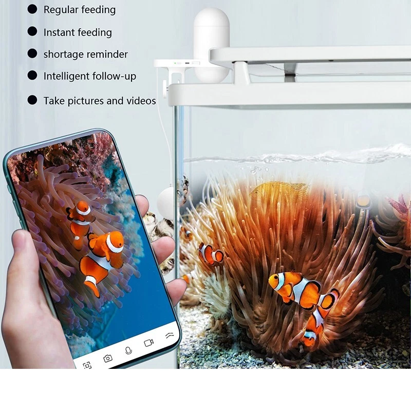 Smart Futterautomat Aquarium  Fische Futterspender mit HD Kamera,App-Steuerung - Bild 2 von 4