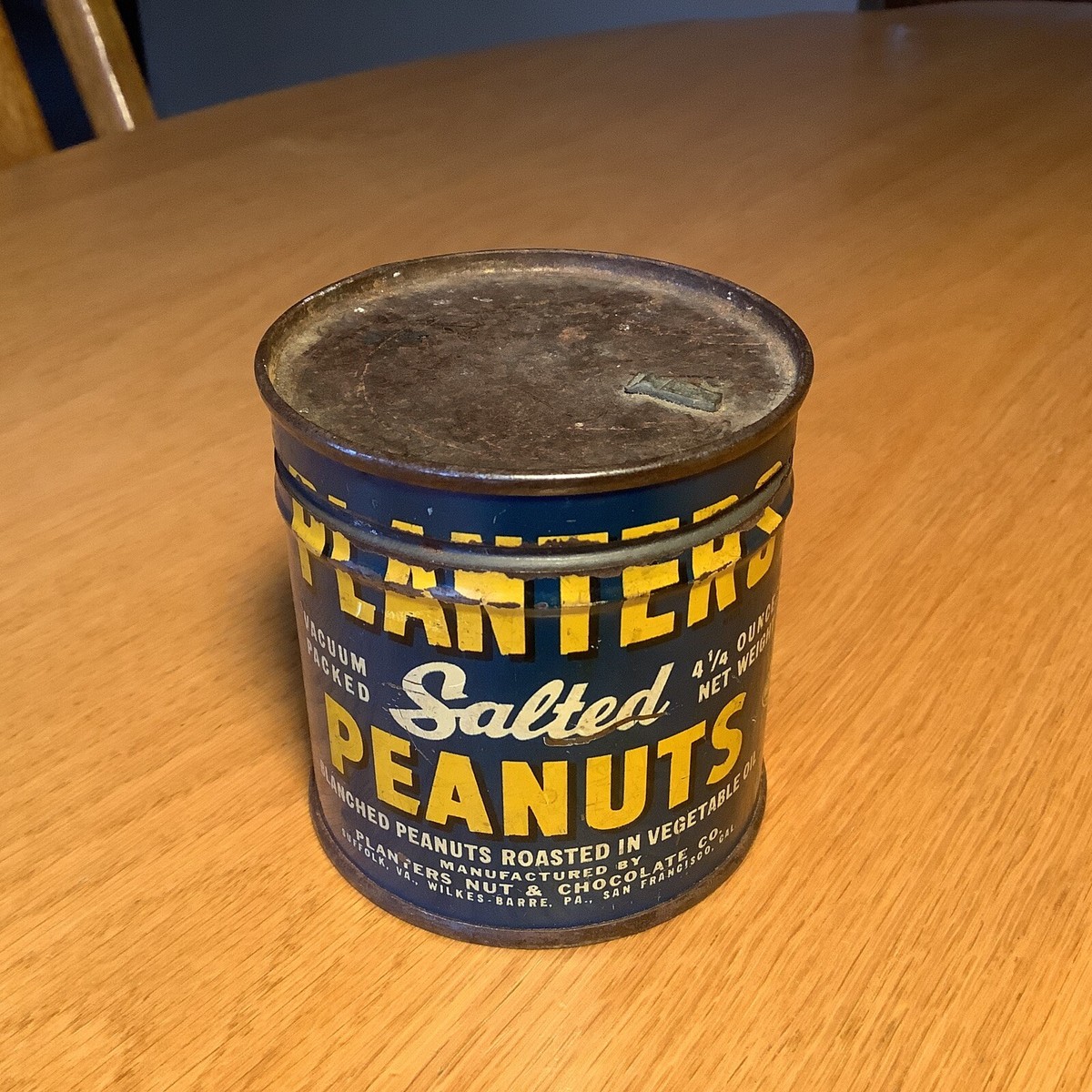 Old Planters Salted Peanuts Can Small 4 1/4oz Key off lid | eBay
