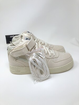 Nike Air Force 1 Mid SP Stussy Fossil Hemp size men 8.5 AF1 NEW