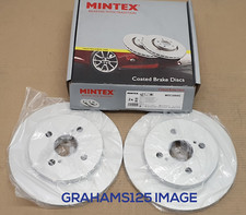 Image of BRAKE DISCS X2 259 mm SOLID COATED REAR FITS DAIHATSU TOYOTA MINTEX MDC2060C