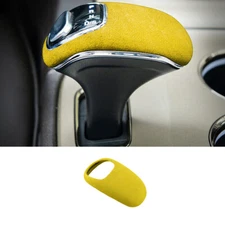 Central Console Gear Shift Knob Head For Jeep Grand Cherokee 14-15 Yellow Suede