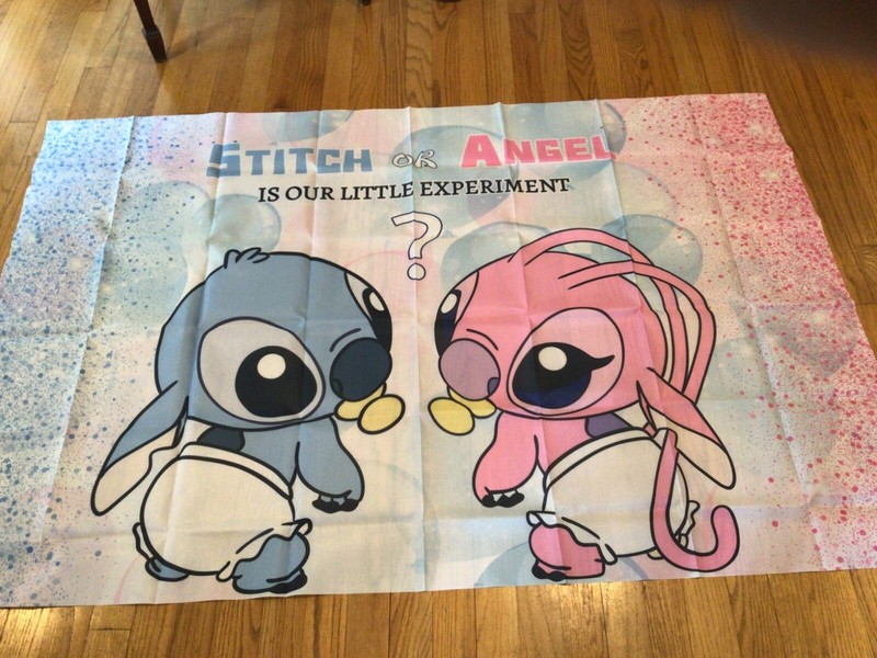 LILO & STITCH  photo Backdrop Baby Shower Banner 5x3’ “ our little experiment” K