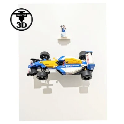 45° Wall Mount for LEGO 10353 Williams Racing FW14B & Nigel Mansell