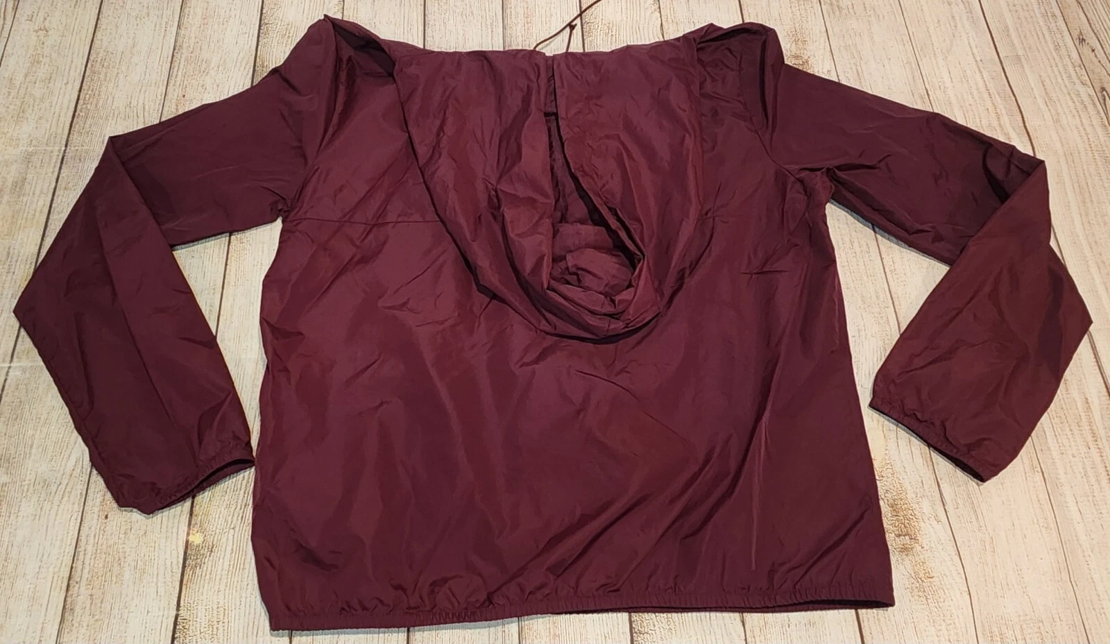 UNDERCOVER Victoria's Secret ROSA Marrone 1 4 Zip Nylon Pullover Giacca con Cappuccio Taglia M L