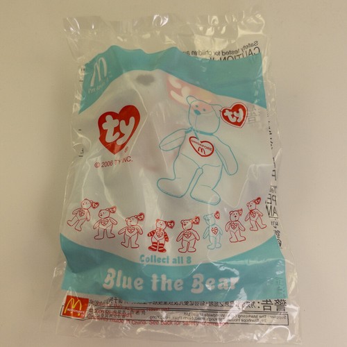 TY McDonald's Teenie Beanie - BLUE the Bear (2006 - Signapore Exclusive) - New - 第 1/2 張圖片