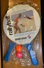 Vintage Sealed Sportcraft RallyBall Set 11030 Wood Paddles Pre 1999