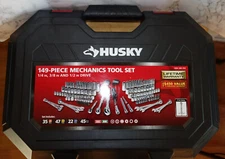 Husky 149 piece Mechanics Tool Set 1/4", 3/8, 1/2 inch Drive with Case H149MTS