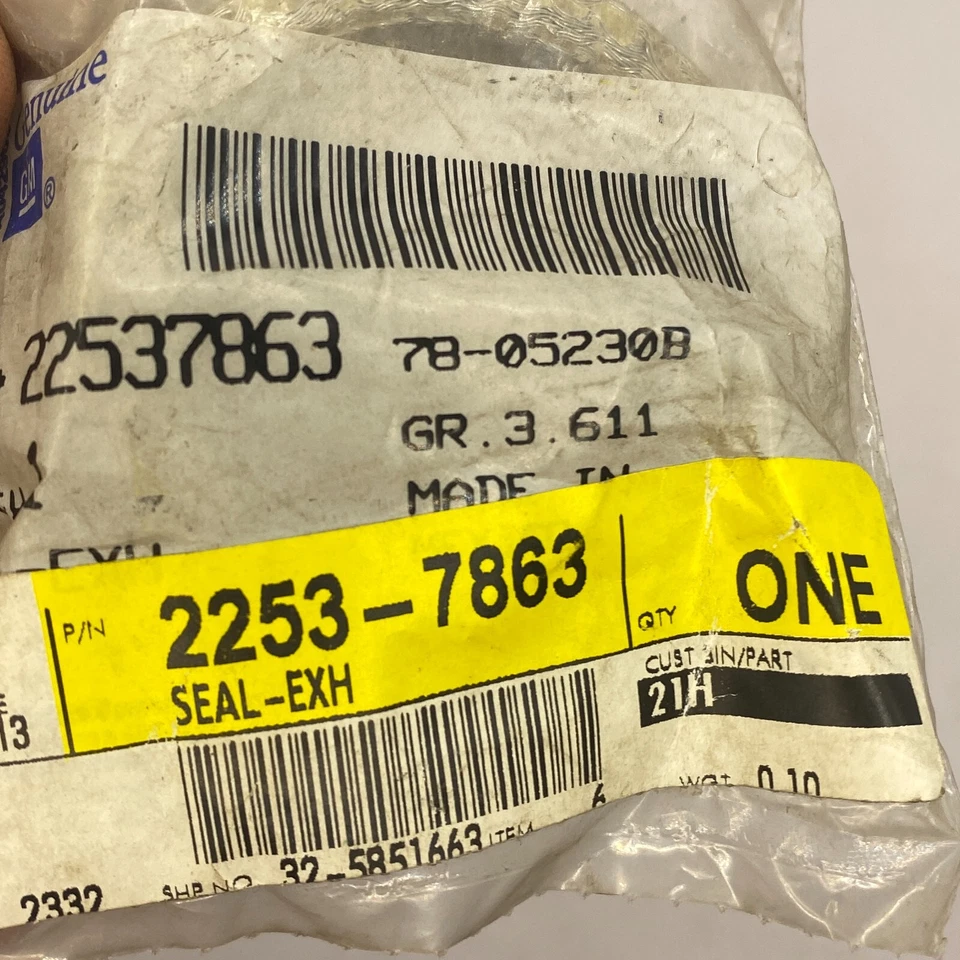 Уплотнение трубы выпускного коллектора подлинное GM 22537863 - Изображение 3 из 4