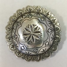 WESTERN SADDLE HEADSTALL HORSE TACK ANTIQUE ENGRAVED WINDROSE CONCHO 1/2 inch