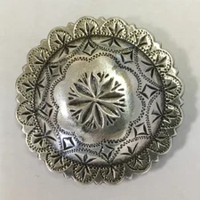 WESTERN SADDLE HEADSTALL HORSE TACK ANTIQUE ENGRAVED WINDROSE CONCHO 1-1/2 inch