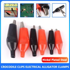 10x Insulated Crocodile Clip Electrical Battery Connector Alligator Clamps 5A 8A