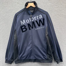 BMW Motorrad Track Jacket Mens Extra Large Blue Black Full Zip Big Collar