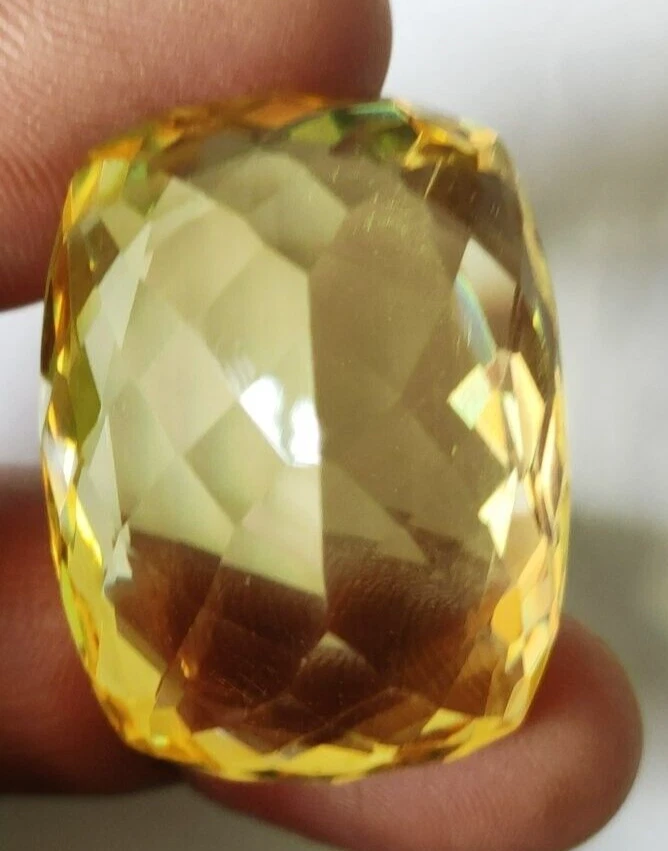 AAA+ Large Yellow Citrine 72.45 Ct. Cushion Cut Loose Gemstone Gift for Birthday - Image 4 of 4