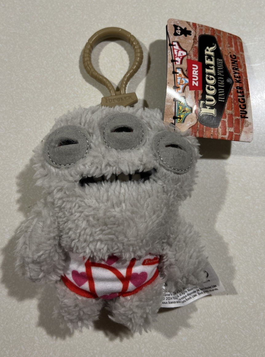 NEW 2025 Fuggler Funny Ugly Monster Keychain Plush Annoyed Alien
