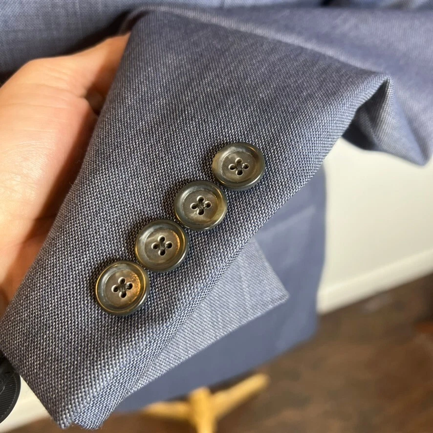 J.Crew $450 Crosby Classic-fit suit jacket Italian wool blend Size 42R BM158 - Image 4 of 4