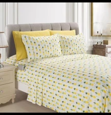 Elegant Comfort 6-Piece Tropical Pattern Bed Sheet Set - Soft as a Hotel Premium