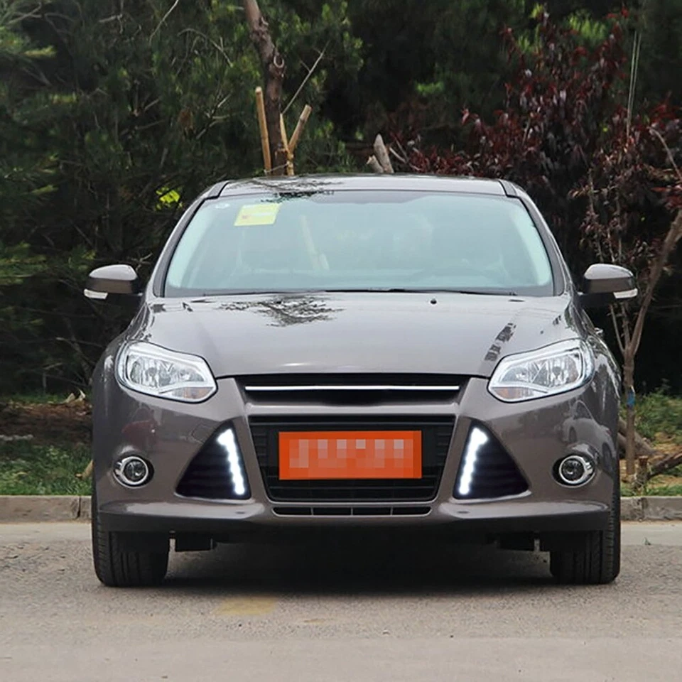 Par de luces de circulación diurna DRL blancas para Ford Focus 3 MK3 2012 2013 2014 DRL - Imagen 2 de 4