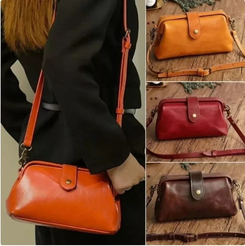 Langrents Retro Handbag, Premium Leather Retro Handmade Bag,Purses Messenger Bag
