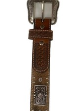 NOCONA CALF HAIR-ON-HIDE BELT GENUINE LEATHER SZ 26- N4419402 - NWOT 0050.5005
