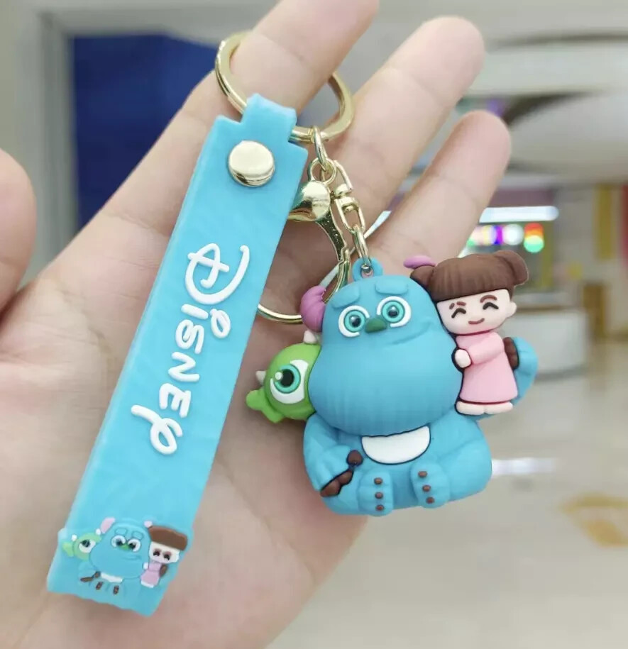New Disney Monsters, Inc. Sulley&Mike&Boo PVC Hanger Pendant Keychains ...