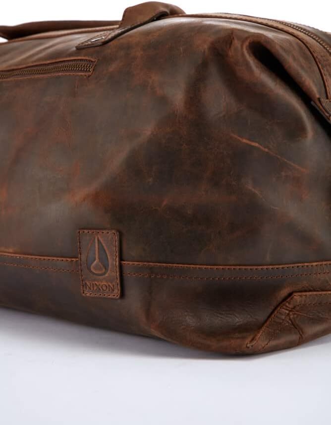 NIXON Desperado II 35L Leather Duffle Bag Brown/Black Brown / Black