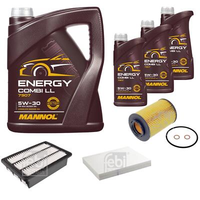 FEBI Inspektionspaket 8L MANNOL Energy Combi LL 5W-30 für Hyundai Santa Fé