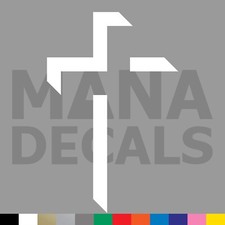 Cross 3D Shadow Vinyl Die Cut Decal Sticker - Jesus Christ Christian Religious