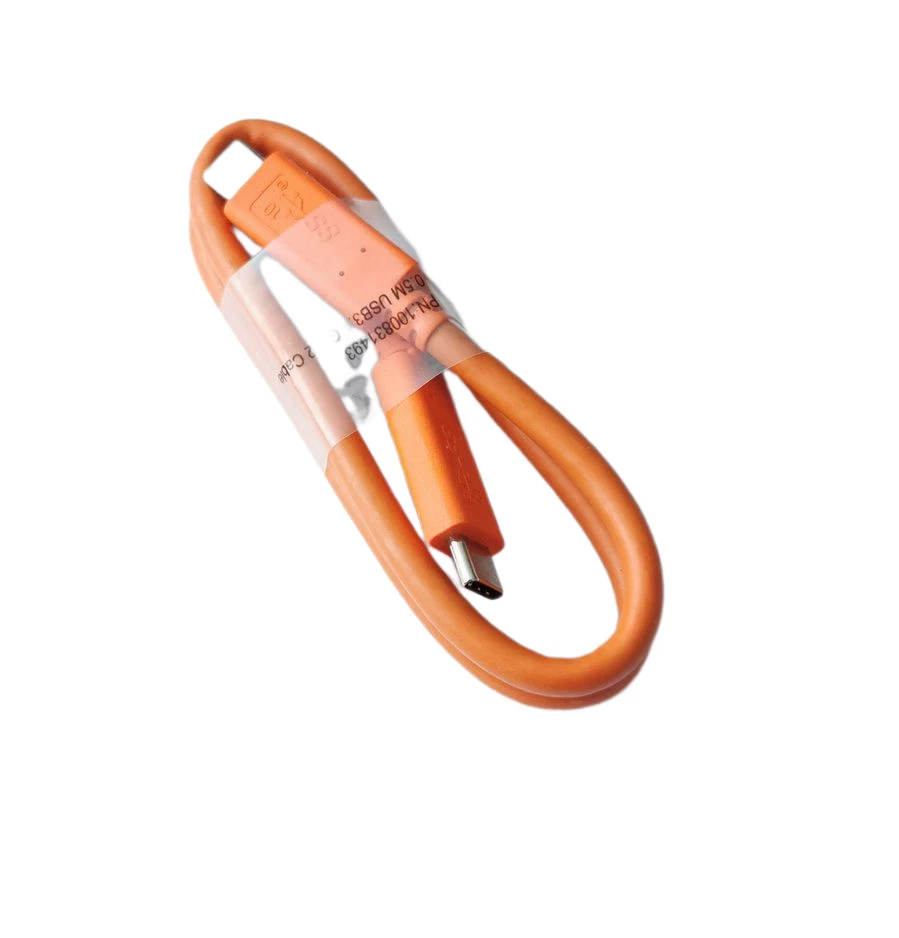 Cabo ORANGE USB-C para USB-C 20 polegadas/50 cm para disco rígido portátil LaCie LRD0TU6 - Imagem 3 de 4
