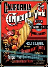 California 1885 The Cornucopia Of The World Vintage Poster Print Retro Style Art