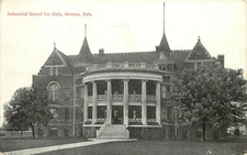 Wheelock Postcard Geneva NE Industrial School for Girls Admin Bldg. Fillmore Co.