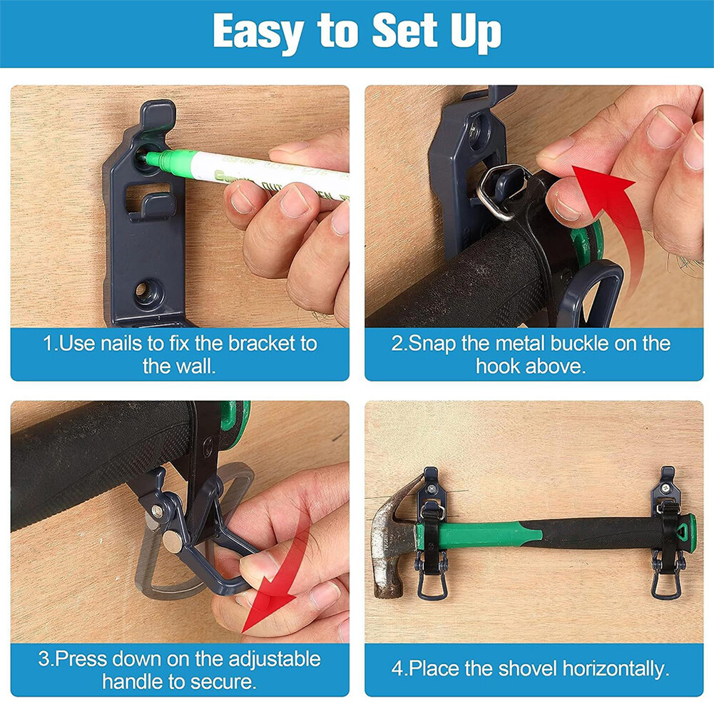 2pcs Quick Release Shovel Mount for Roof Rack Car Accessories (Black