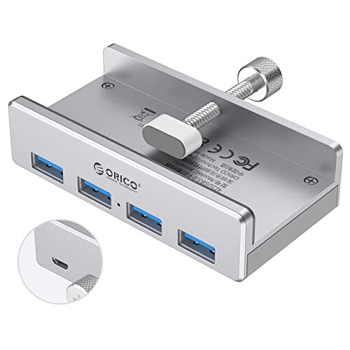 ORICO Hub USB 3.0 a 4 Porte, Hub Dati 5 Gbps SuperSpeed in Alluminio con (y4D)