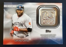 2021 TOPPS UPDATE DAVID ORTIZ 70th ANNIVERSARY LOGO PATCH Red Sox T70P-DO 