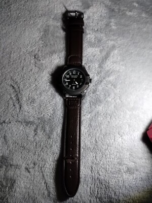 RIDGELINE DENALI Mens Watch New Battery Green Dial Silver/ WR100M