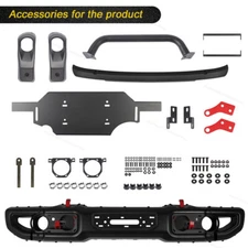 10th Style Front Bumper Assembly W/Sensor Hole Fits Wrangler JL Rubicon 2018-23