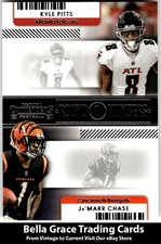 2021 Panini Contenders Kyle Pitts / Ja'Marr Chase #RN-KPI Round Numbers NFL 