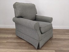 ARMCHAIR Light Blue Fabric Reversible Removable Backs FREE DELIVERY