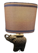Decorative Elephant Table Lamp Gray Beige Res...