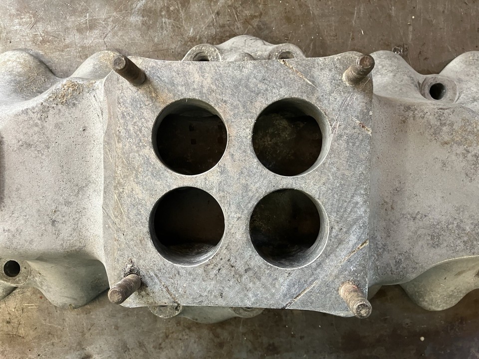 1949-53 ford flathead 4 barrel intake manifold. Someone removed the ...