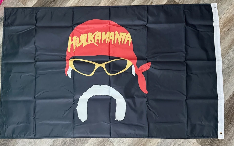 Hulk Hogan Hulkamania WWE Lucha Libre 3x5 pies Bandera Decoración de Pared Bandera Foto 2 de 2
