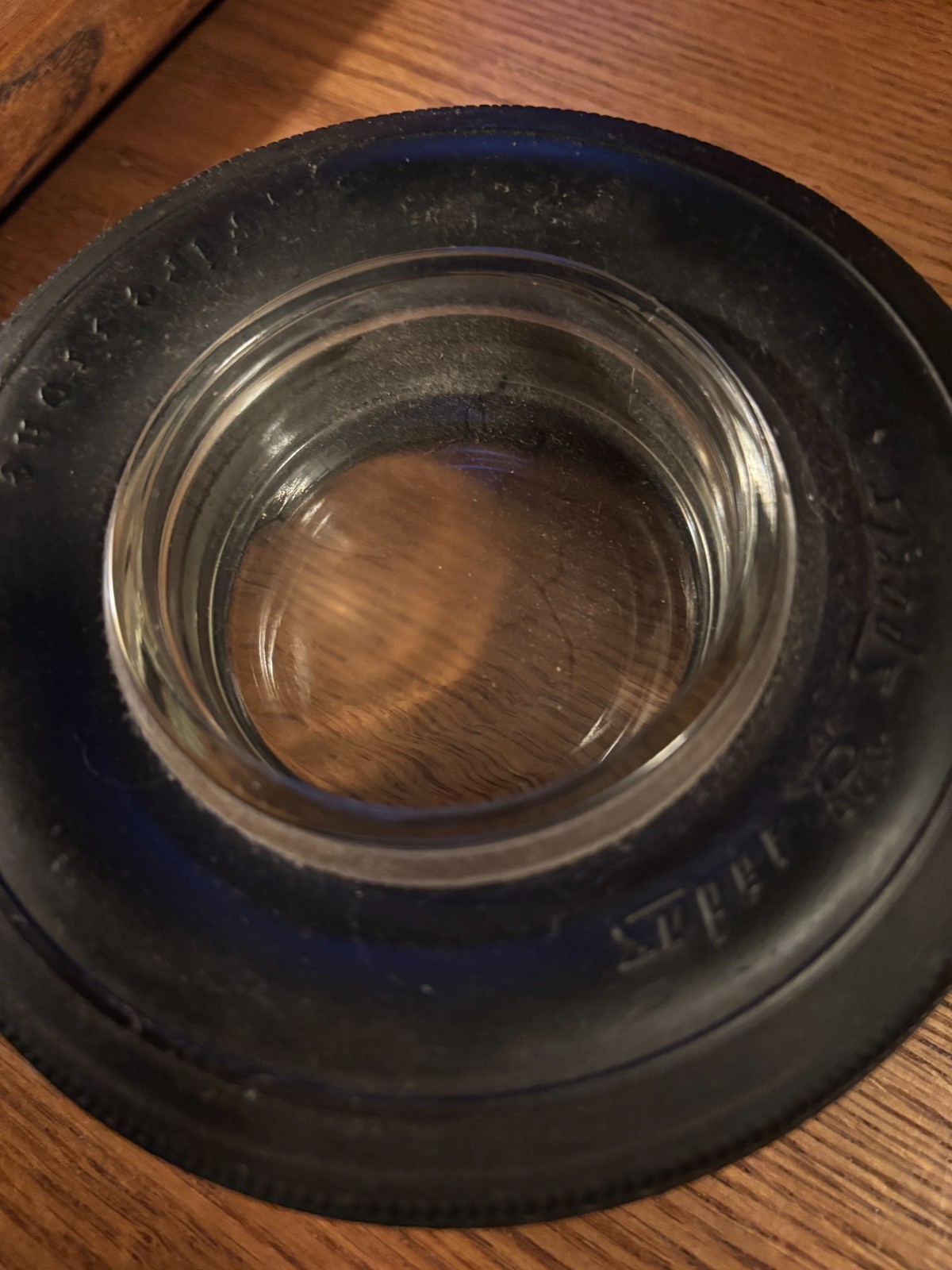 FIRESTONE SUPER SPORTS WIDE OVAL  Tire Ashtray 5.50" by 1.50"  Made In USA