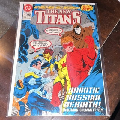 DC Comics The New Titans #77 Robotic Russian Rebirth! Wolfman Grummett Vey
