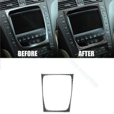 For Lexus GS 2006-2011 Carbon Fiber Interior GPS Displayer Frame Cover Trim 1PC