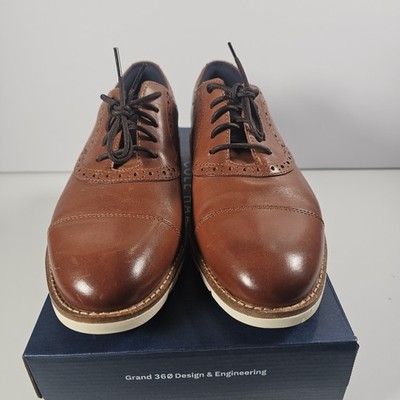 カトウビジネスビル1ブラウン Cole Haan FlexGrand + Cap Toe Oxford Men's 8 British Tan Leather