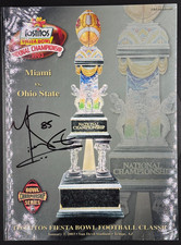 2003 Fiesta Bowl Program Signed By Mike Nugent Ohio State Football Kicker #85