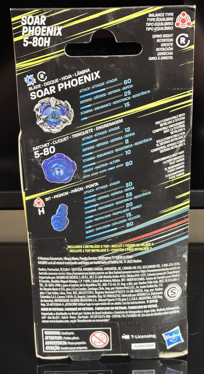 Beyblade X Soar Phoenix Wing 5-80H Booster Pack Set HASBRO IN HAND