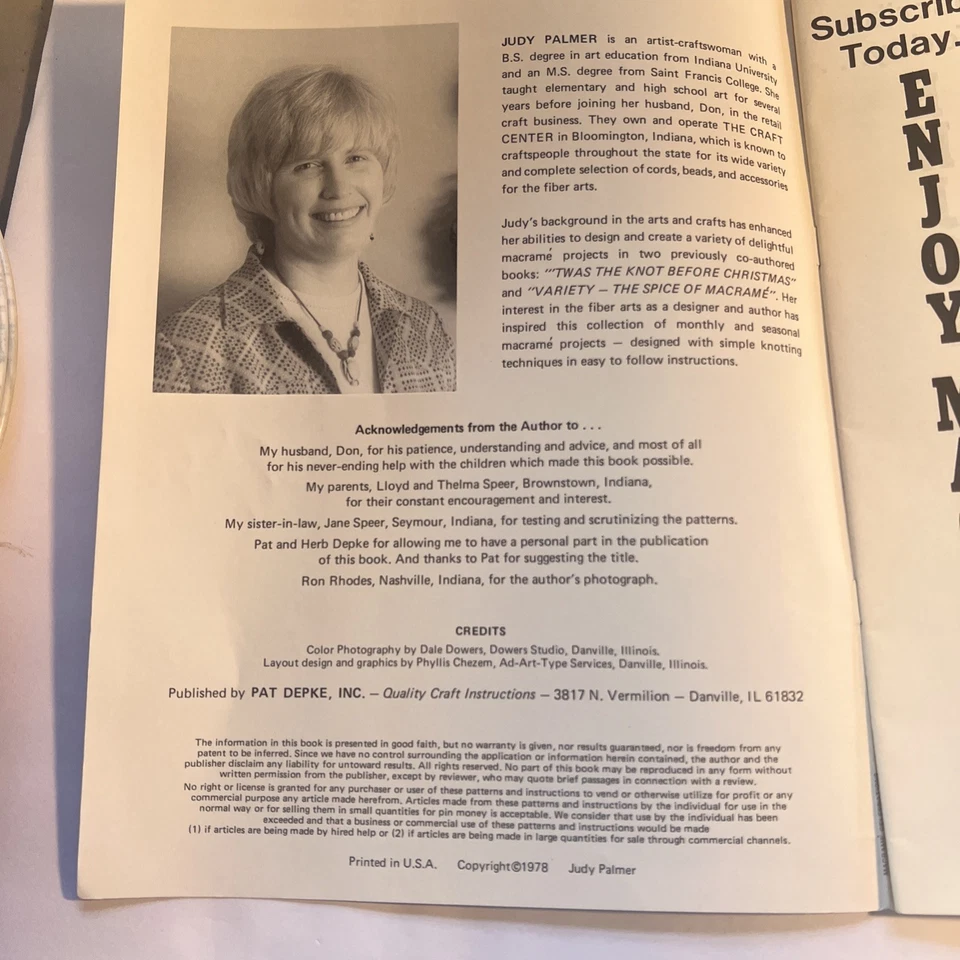 Vintage Macrame Pattern Books Holiday Christmas Halloween - Image 4 of 4