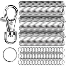 240 Pieces Keychain Making Kit   Lobster Claw Clips  Split Rings for Crafts DIY