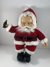Vintage 1988 COCA COLA GOLDSMITHS SANTA CLAUS 16" Rubber Face Rich's Dakin RARE